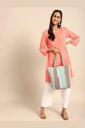 Anouk Striped Oversized Shopper Tote Bag
