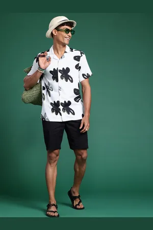 Sangria Men Relaxed Floral Opaque Printed Casual Shirt