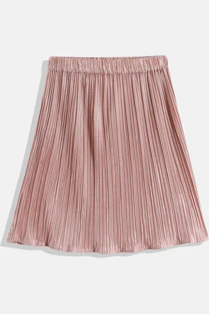 Benetton Girls Accordion Pleated A-Line Skirt