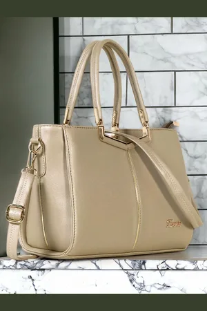 EXOTIC Gold-Toned PU Structured Shoulder Bag
