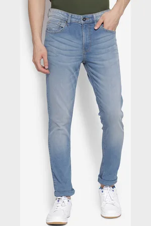 Red Tape Men Blue Skinny Fit Heavy Fade Stretchable Jeans