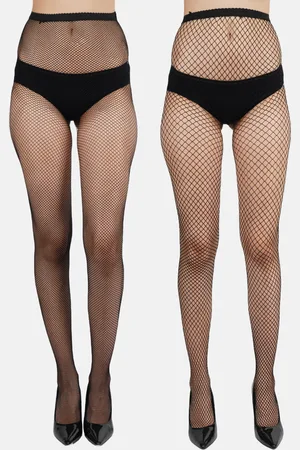 Next2Skin Women Pack of 2 Patterned Fishnet Stockings