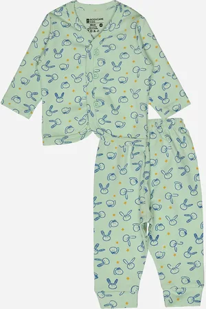 BodyCare Printed V-Neck Top with Pyjamas