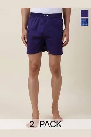Fabindia Men Pack Of 2 Cotton Lounge Shorts
