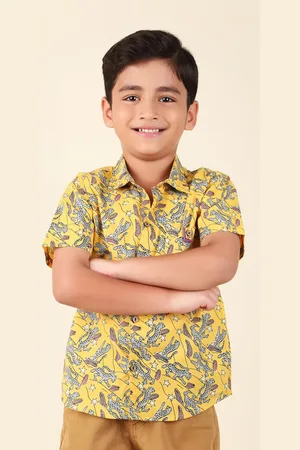 Fabindia Boys Abstract Printed Cotton Casual Shirt