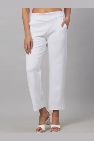 NEUDIS Women Mid-Rise Straight Fit Relaxed Trousers