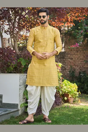 See Designs Geometric Printed Mandarin Collar Pure Cotton Kurta With Patiala