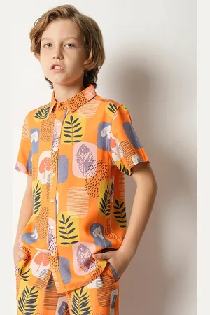 JACK & JONES Boys Printed Casual Shirt