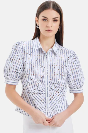Kazo Women Opaque Striped Formal Shirt