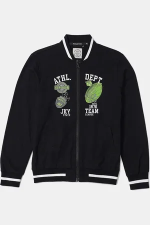 Jockey Boy Cotton Printed Full Sleeve Jacket With Convenient Side Pockets-AB38