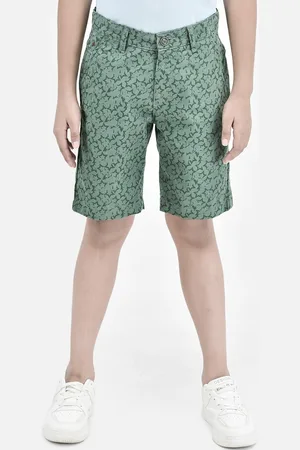 Crimsoune Club Boys Abstract Printed Mid Rise Pure Cotton Shorts