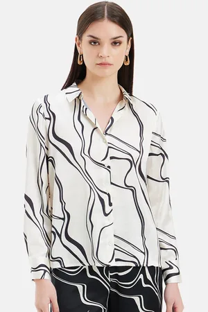 Kazo Women Opaque Printed Formal Shirt