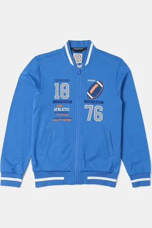 Jockey Boy Cotton Printed Full Sleeve Jacket With Convenient Side Pockets-AB38