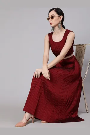 Anouk Round Neck Pleated Maxi Dress