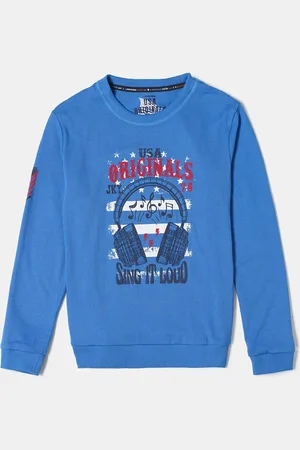 Jockey Boys Super Combed Cotton Printed Round Neck Full Sleeve Sweatshirt-UB58