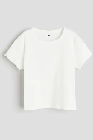 H&M Girls Ribbed Jersey Top