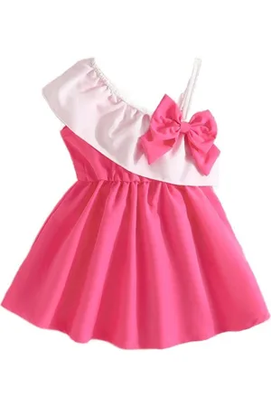 Stylecast Girls Fuchsia One Shoulder Fit & Flare Dress