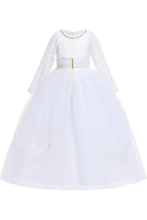 Stylecast Girls Embellished Round Neck Long Sleeves Maxi Dress