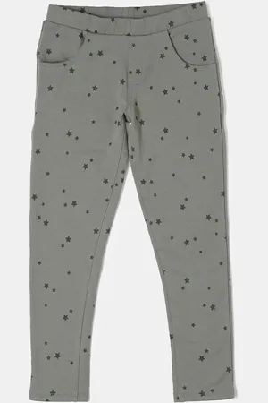 Jockey Girls Cotton Slim Fit Printed Jeggings With Convenient Side Pockets-UG37
