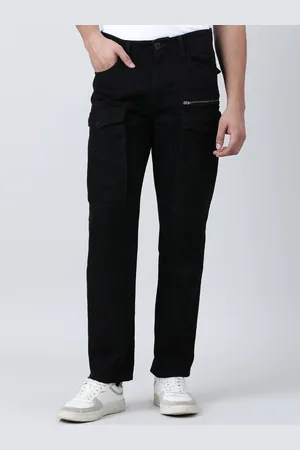 Bene Kleed Men Relaxed Fit Pure Cotton Denim Cargo Jeans