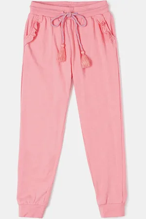 Jockey Girls Cotton Solid Slim Fit Joggers With Convenient Side Pockets-CG18