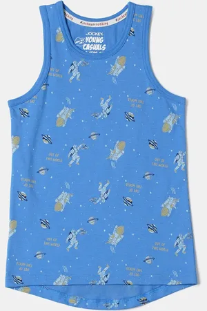 Jockey Boys Super Combed Cotton Printed Round Neck Tank Top-CB01