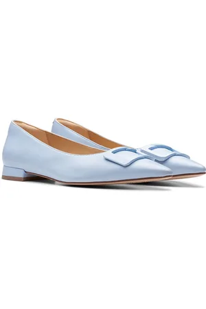Clarks Sensa15 Embellished Pointed Toe Leather Ballerinas