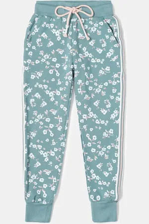 Jockey Girls Cotton Printed Slim Fit Joggers With Convenient Side Pockets-CG08