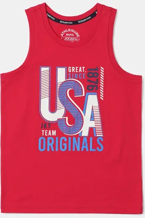 Jockey Boys Super Combed Cotton Printed Tank Top-AB14