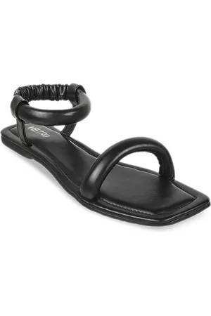 Metro Women Synthetic Ankle Loop Open Toe Flats