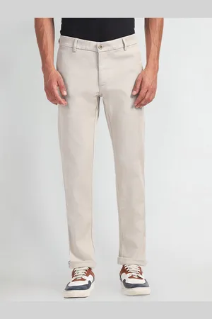 Arrow Men Mid-Rise Dobby Slim Fit Chinos Trousers