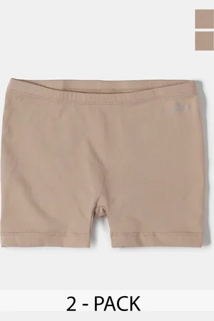 Jockey Girls Pack of 2 Super Combed Cotton Solid Shorties with Ultrasoft Waistband-SG08