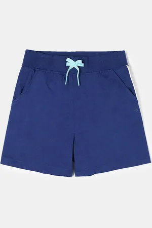 Jockey Girls Super Combed Cotton Regular Fit Solid Shorts with Side Taping-AG63