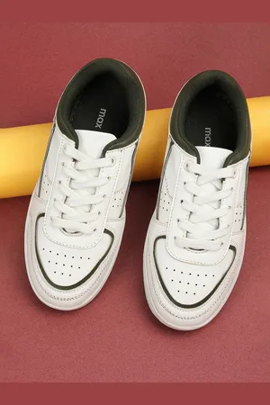Max Collection Boys Perforations Round Toe Lace Up Sneakers