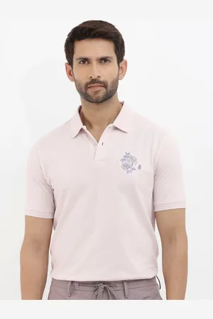 RARE RABBIT Men Dariol Regular Fit Polo Collar Cotton T-Shirt