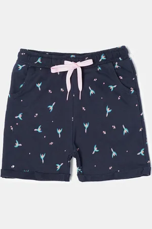 Jockey Girls Cotton Printed Regular Fit Shorts With Convenient Side Pockets-CG02
