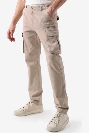 The Souled Store Men Mid-Rise Regular Fit Cargo Trouser