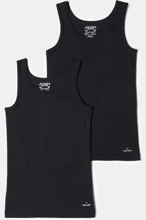 Jockey Girls Pack of 2 Super Combed Cotton Rib Solid Inner Tank Top-SG02