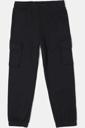 Jockey Girls Super Combed Cotton Solid Cargo Pants with Elasticated Hem-AG67