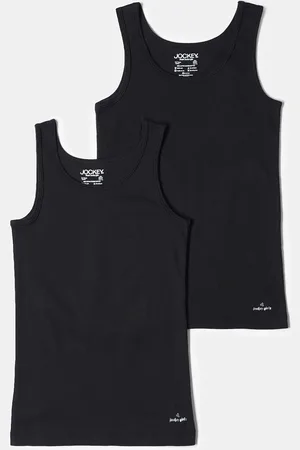 Jockey Girls Pack of 2 Super Combed Cotton Rib Solid Inner Tank Top-SG02