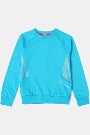 Jockey Girls Super Combed Cotton Printed Round Neck Regular Fit Sweatshirt-AG43