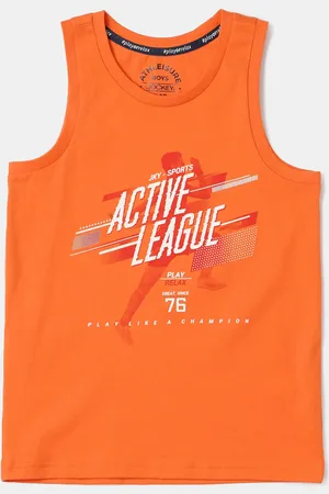 Jockey Boys Super Combed Cotton Printed Sleeveless Round Neck Tank Top-AB14