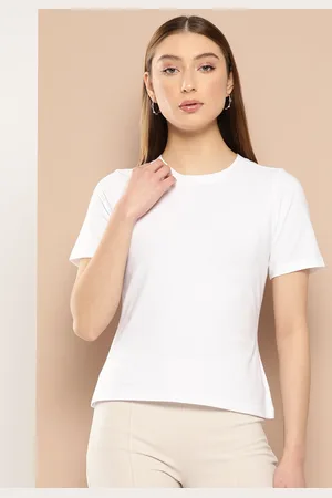 Chemistry Women Round Neck Solid T-shirt