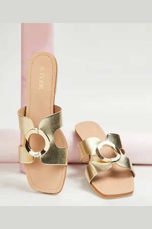 Lifestyle Embellished Open Toe Flats