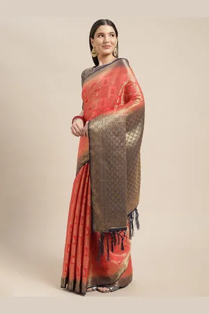 HRITIKA Ethnic Motifs Woven Design Zari Saree