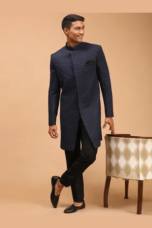 Vastramay Self-Design Sherwani Set