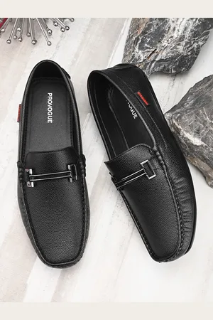 Provogue Men Textured Square Toe Formal Loafers