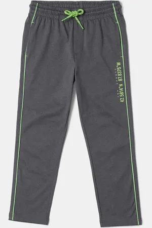 Jockey Boys Super Combed Cotton Printed Trackpants With Drawstrings Closure-AB13