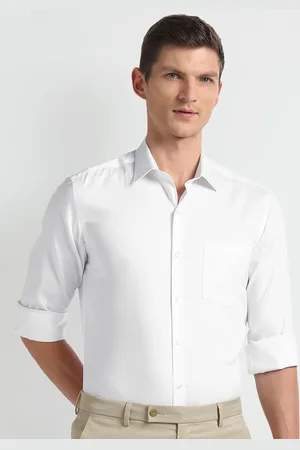 Arrow Auto Press Slim Fit Twill Spread Collar Long Sleeves Autopress Formal Shirt