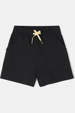 Jockey Girls Super Combed Cotton Regular Fit Solid Shorts with Side Taping-AG63